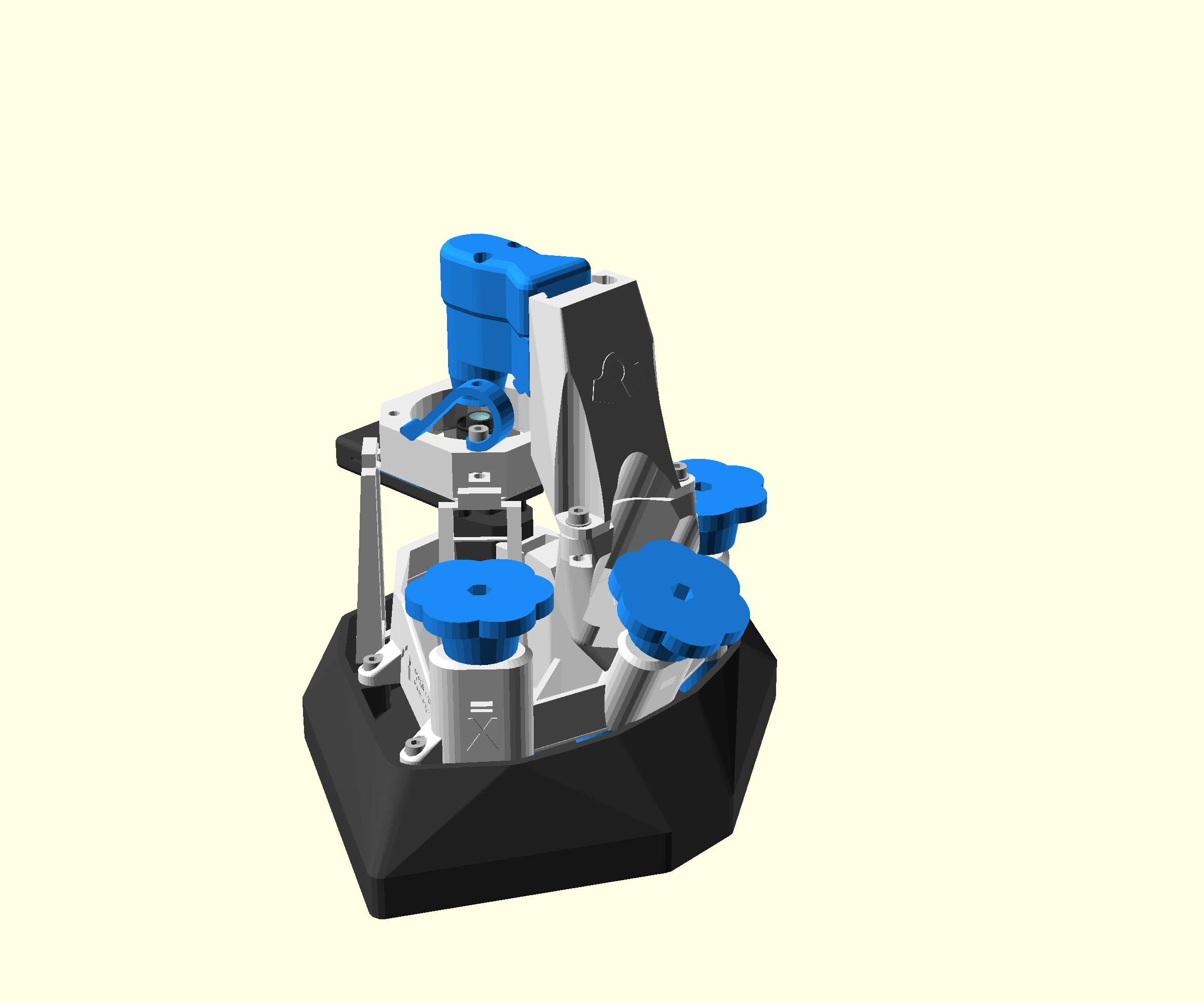 A render of the completed microscope