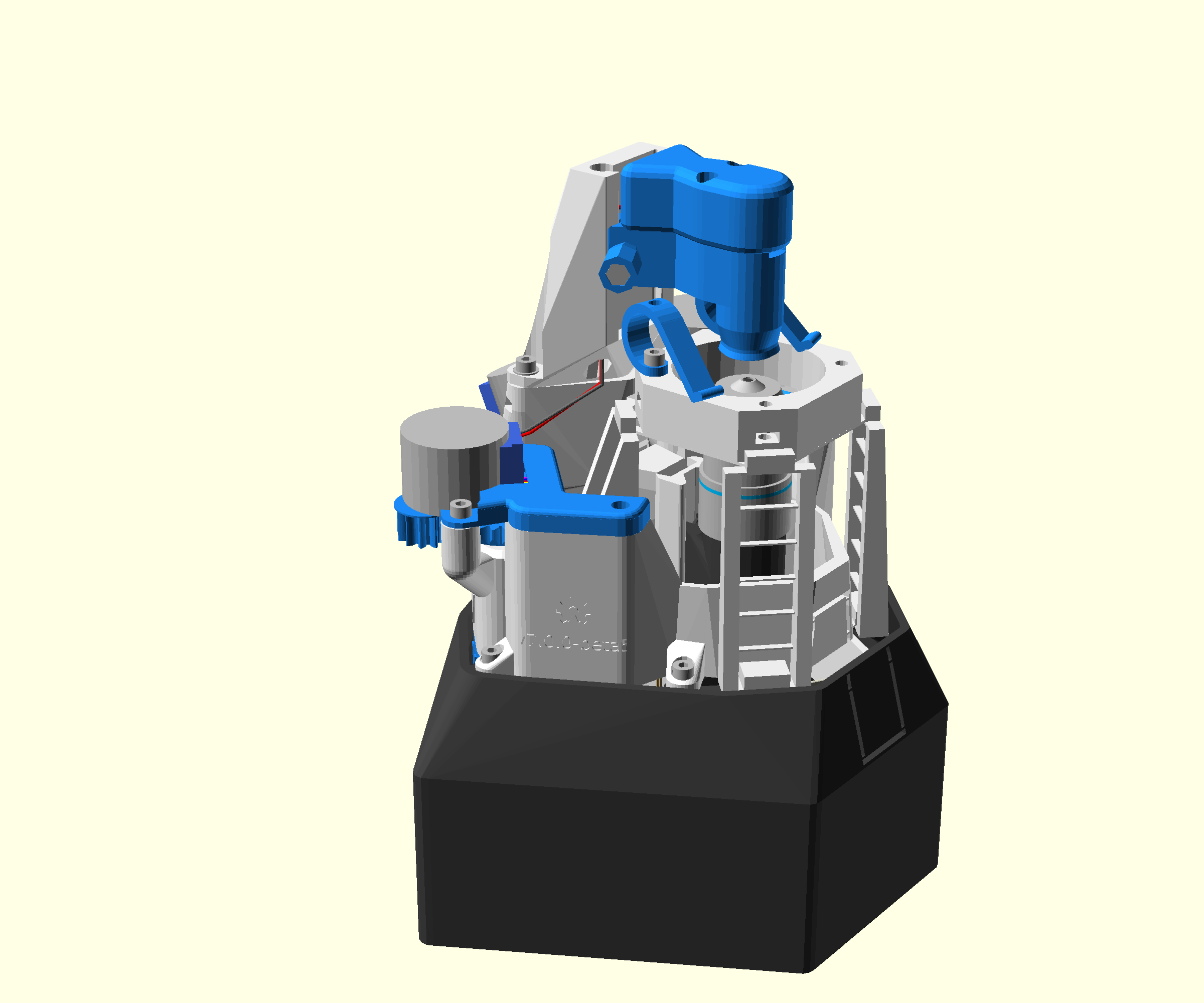 A render of the completed high resolution microscope.