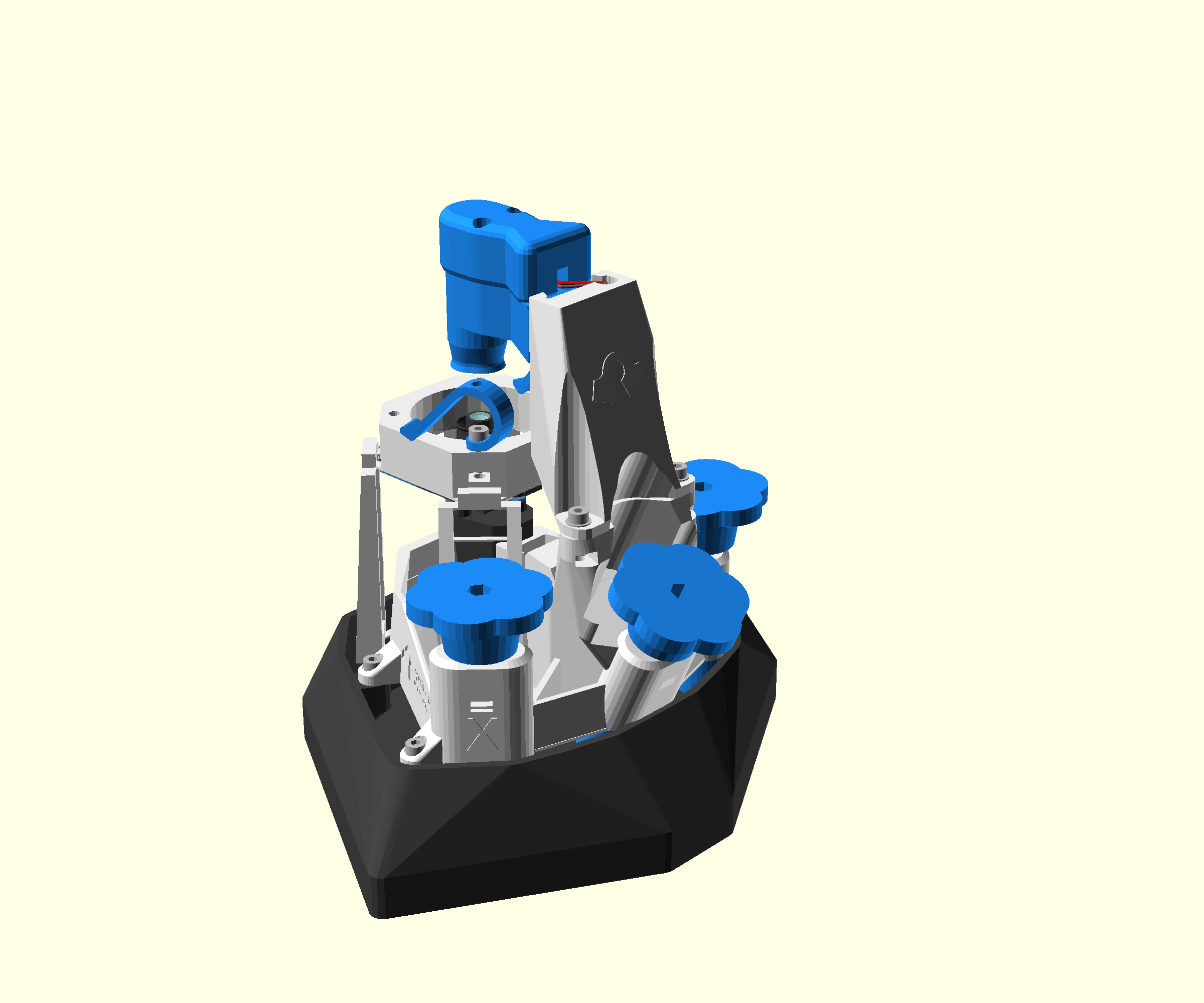 A render of the completed microscope