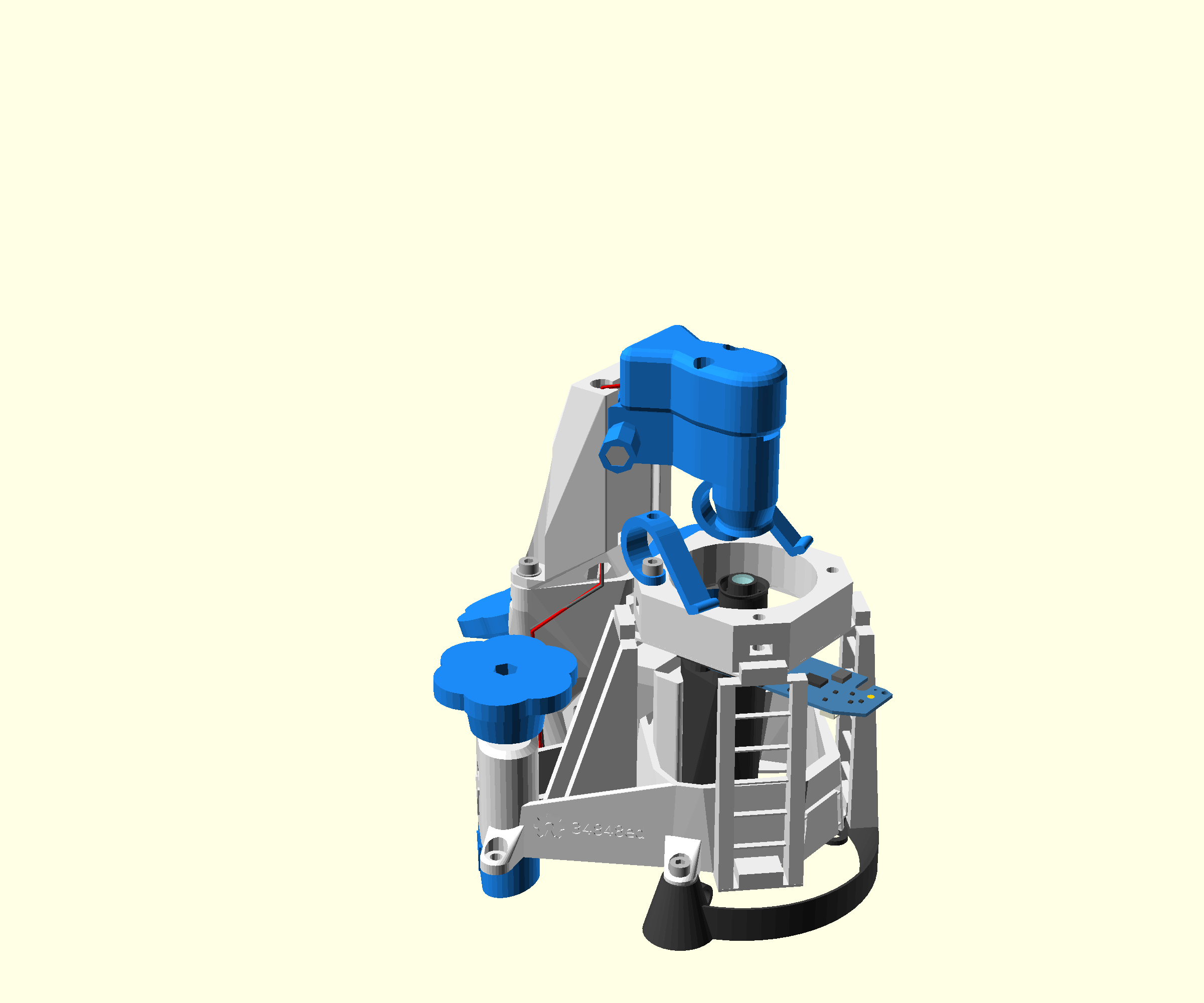 A render of the completed microscope